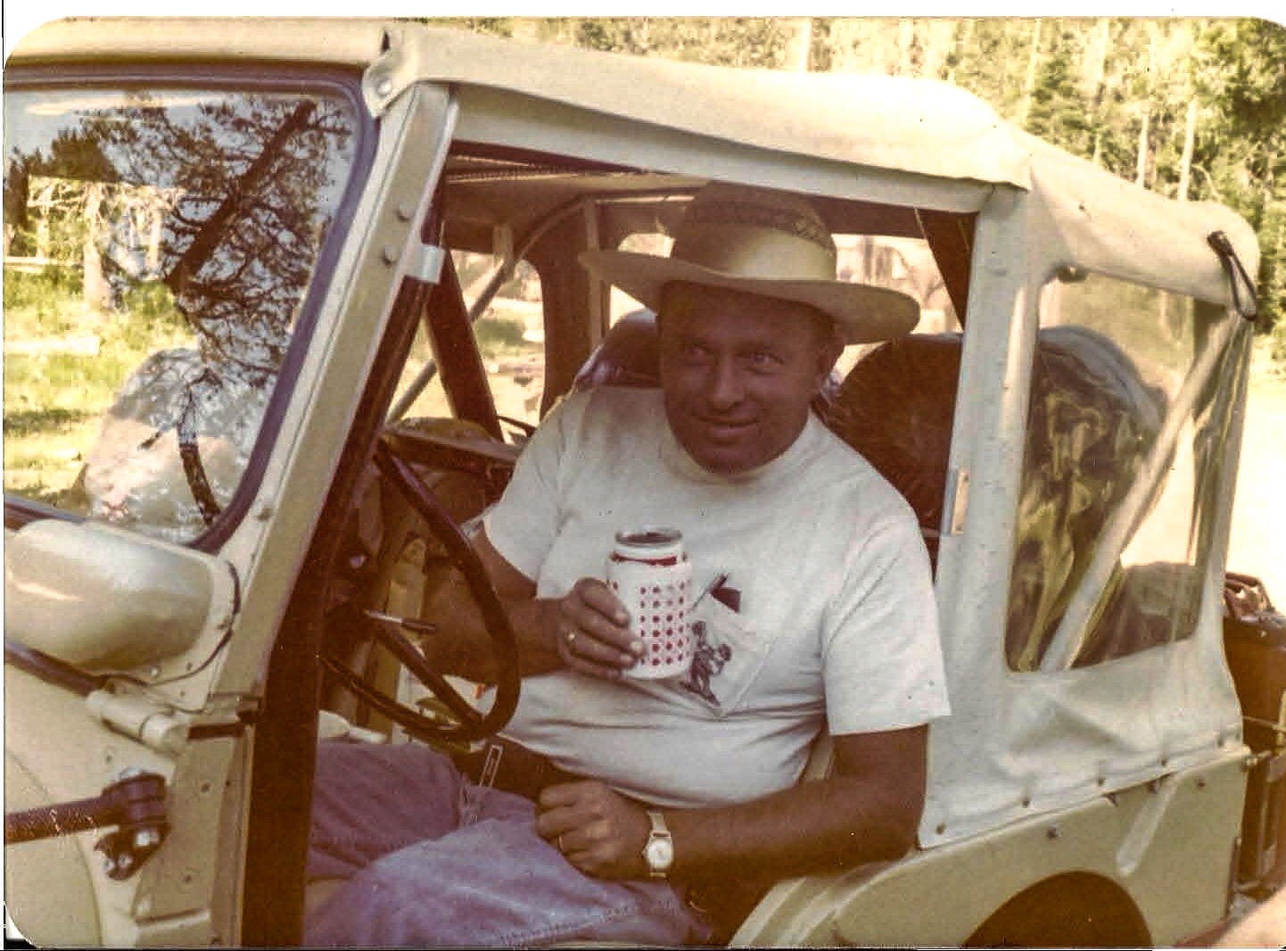 Jay Green enjoying his Jeep